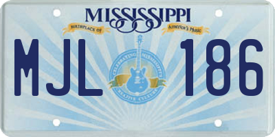 MS license plate MJL186