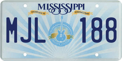 MS license plate MJL188