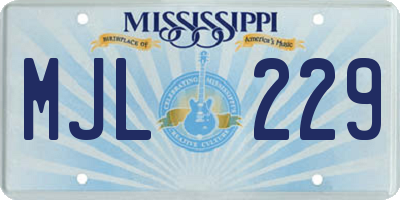 MS license plate MJL229