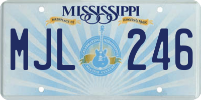 MS license plate MJL246