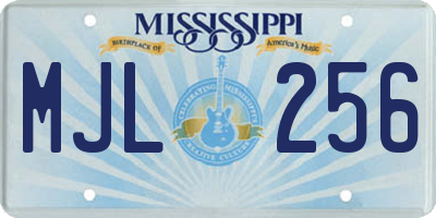 MS license plate MJL256