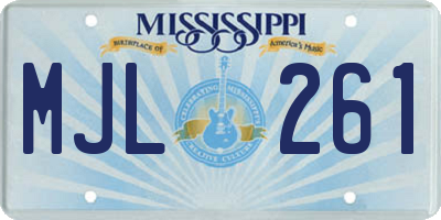 MS license plate MJL261