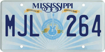 MS license plate MJL264