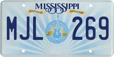 MS license plate MJL269
