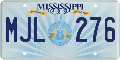 MS license plate MJL276