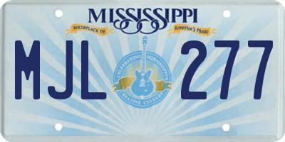 MS license plate MJL277