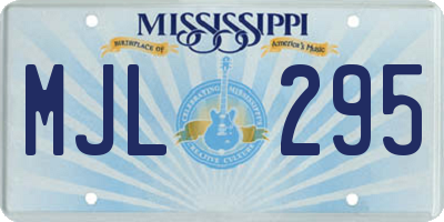 MS license plate MJL295