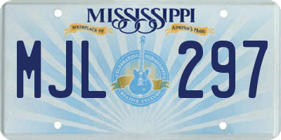 MS license plate MJL297