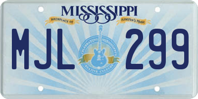 MS license plate MJL299