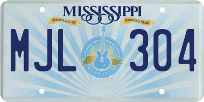 MS license plate MJL304