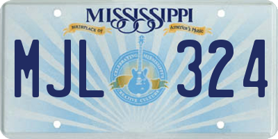 MS license plate MJL324