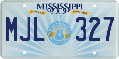 MS license plate MJL327
