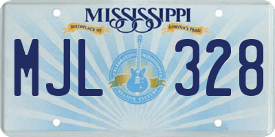 MS license plate MJL328