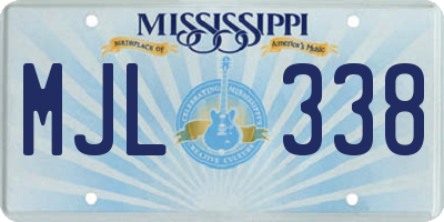 MS license plate MJL338