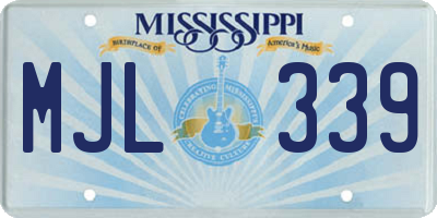 MS license plate MJL339
