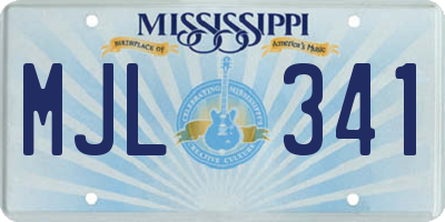 MS license plate MJL341