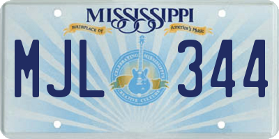 MS license plate MJL344