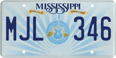 MS license plate MJL346