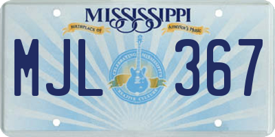 MS license plate MJL367