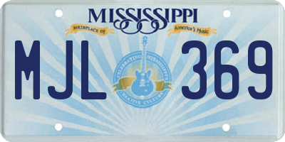 MS license plate MJL369