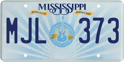 MS license plate MJL373