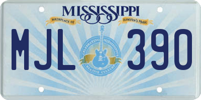 MS license plate MJL390