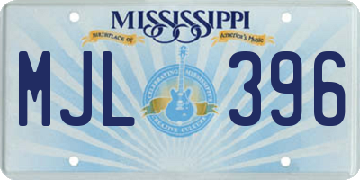 MS license plate MJL396