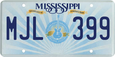 MS license plate MJL399