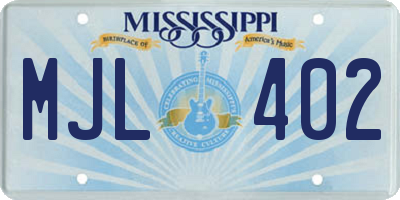 MS license plate MJL402