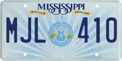 MS license plate MJL410