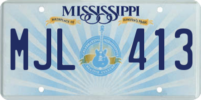 MS license plate MJL413