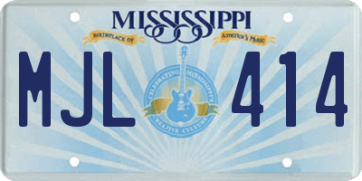 MS license plate MJL414