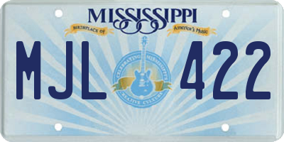 MS license plate MJL422