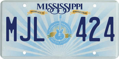 MS license plate MJL424