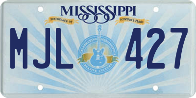 MS license plate MJL427