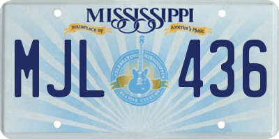 MS license plate MJL436