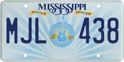 MS license plate MJL438