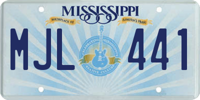 MS license plate MJL441