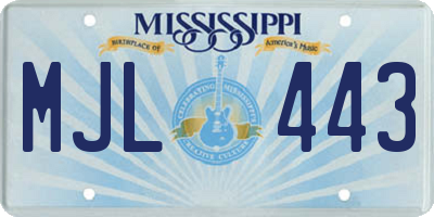 MS license plate MJL443