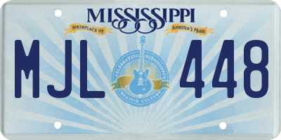 MS license plate MJL448
