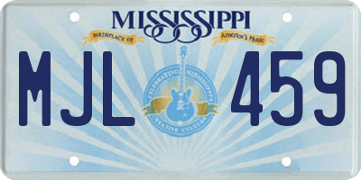 MS license plate MJL459