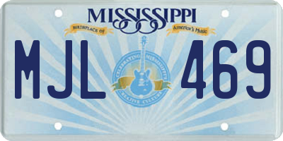 MS license plate MJL469