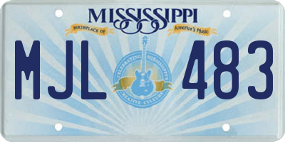 MS license plate MJL483