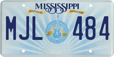 MS license plate MJL484