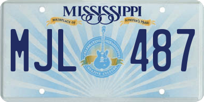 MS license plate MJL487