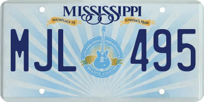MS license plate MJL495