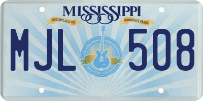 MS license plate MJL508