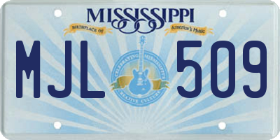 MS license plate MJL509
