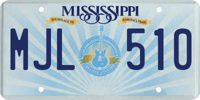MS license plate MJL510