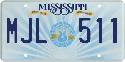 MS license plate MJL511